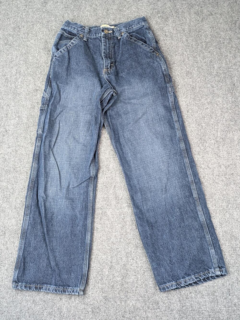 Bailey's Pt Jeans Boys 14 Regular Blue Carpenter Straight Adjustable Waist Denim